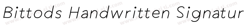 Bittods Handwritten Signature Font字体转换